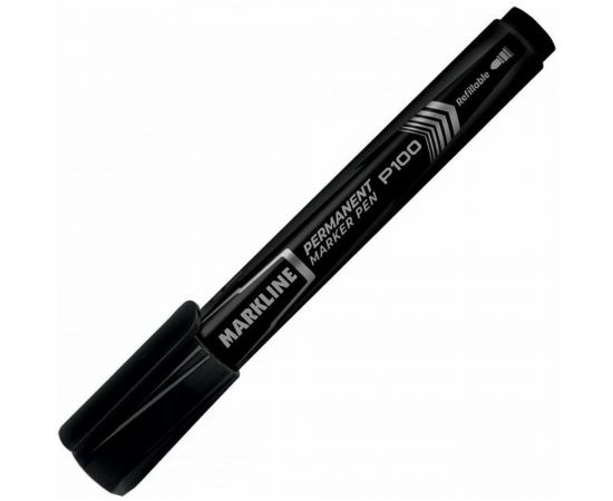 Перманентный маркер Linc PERMANENT 2,5-3,7 мм черный круглый P100/black 