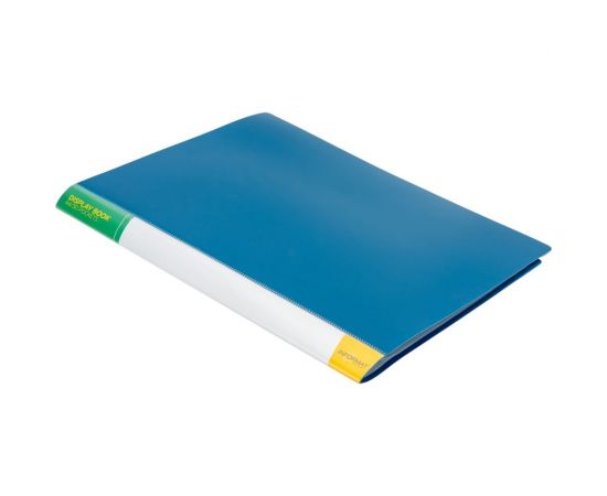 Папка INFORMAT с файлами, А4, 30 файлов, синяя, пластик, 500 мкм, карман NP0151-30B 