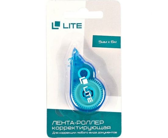 Корректирующая лента-роллер LITE 0,5 см х 6 м цвет корпуса голубой CTL-5х8 