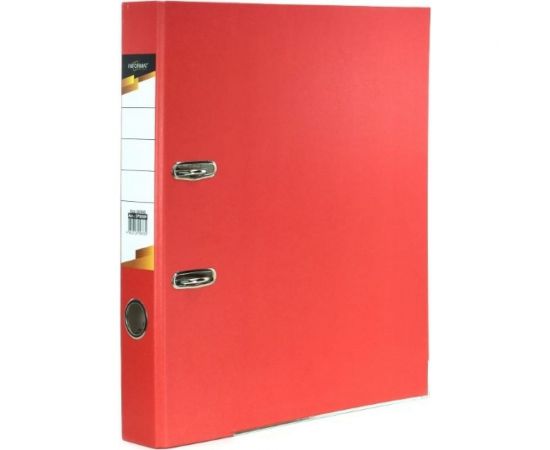 Папка-регистратор INFORMAT 55 мм, красная, металлическая окантовка, собранная OP9050R 