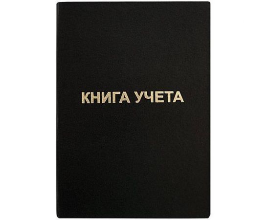 Книга учета INFORMAT 192 листов, клетка, офсет, А4, бумвинил, вертикальная, черный KYA4-BV192B 