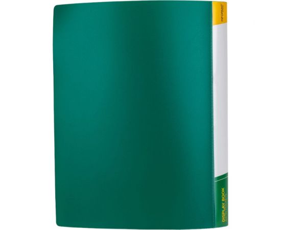 Папка INFORMAT с файлами, А4, 30 файлов, зеленая, пластик, 500 мкм, карман NP0151-30G 