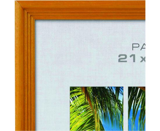 Деревянная фоторамка Image Art С18 50x70 из сосны, цвет янтарь, вставка прозрачный пластик Б0053223 – изображение 2