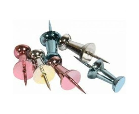 Силовые кнопки INFORMAT 30 шт гвоздики комбинированные ассорти металлик пластиковая упаковка KGCM-30P – изображение 2