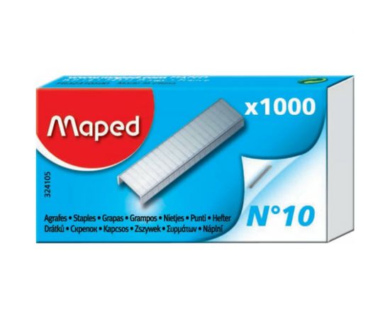 Скобы для степлера MAPED №10, 1000 штук, до 20 листов 223135 – изображение 2