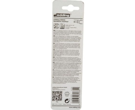 Лаковый маркер для мебели Edding округлый наконечник, 1.5-2 мм, дуб, блистер E-8900#616 – изображение 2