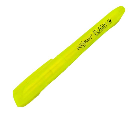 Текстовый маркер INFORMAT FLASH 1-4 мм желтый скошенный флуоресцентный FRK04Y – изображение 2