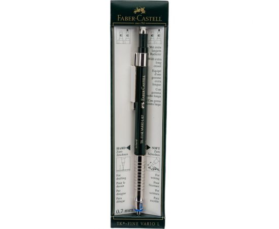Механический карандаш Faber-Castell TK-Fine Vario L HB, 0.7 мм, с ластиком 135700 – изображение 2