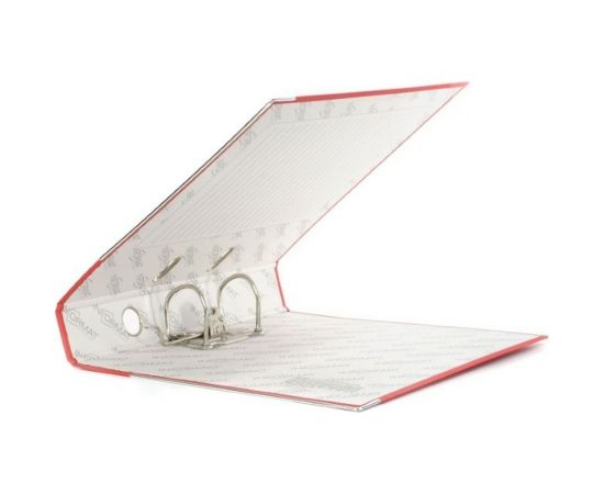 Папка-регистратор INFORMAT 55 мм, красная, металлическая окантовка, собранная OP9050R – изображение 2