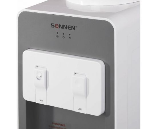 Напольный кулер для воды SONNEN Fsc-02ba нагрев/охлаждение компрессор, шкаф, 2 крана, серый 455416 – изображение 2