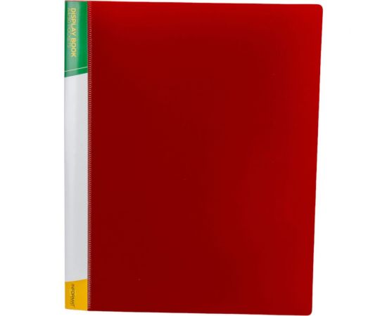 Папка INFORMAT с файлами, А4, 30 файлов, красная, пластик, 500 мкм, карман NP0151-30R – изображение 3