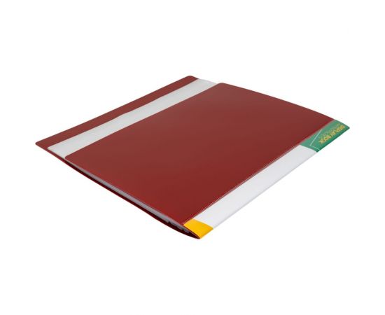 Папка INFORMAT с файлами, А4, 100 файлов, красная, пластик, 800 мкм, карман NP0180-100R – изображение 3