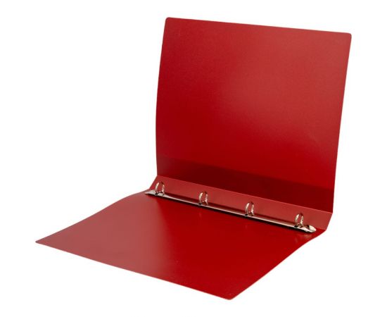 Папка INFORMAT с кольцами, А4, 4 кольца, 700 мкм, 25 мм, красная, пластик NP5575R – изображение 3