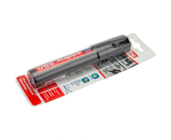 Перманентный маркер Edding клиновидный наконечник, 4-12 мм, черный E-390#1-B#1 – изображение 3