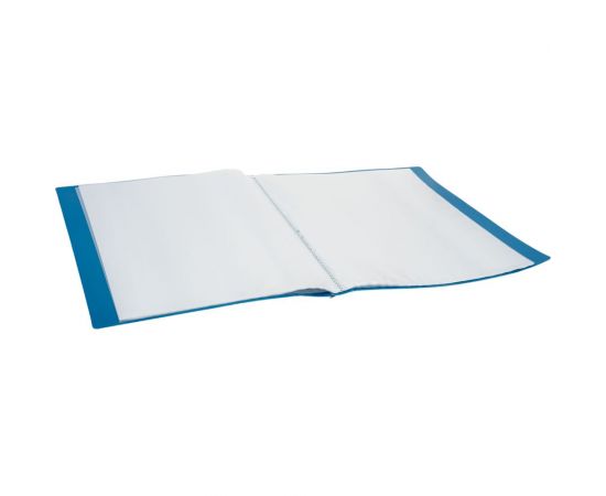 Папка INFORMAT с файлами, А4, 30 файлов, синяя, пластик, 500 мкм, карман NP0151-30B – изображение 3