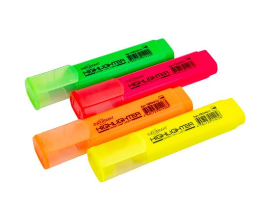 Набор текстовых маркеров INFORMAT FLASH 1-4 мм, ассорти, скошенный, 4 цвета FMSH01-4 – изображение 3