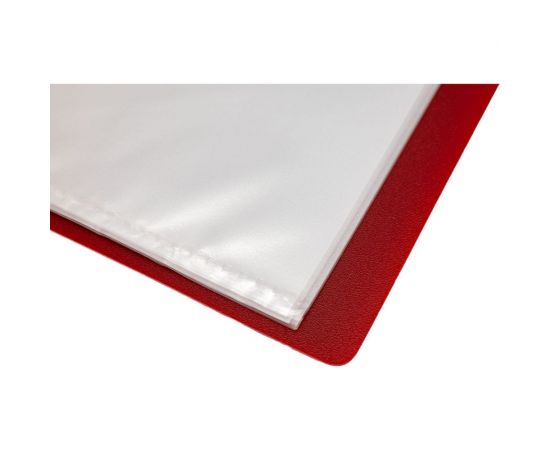 Папка INFORMAT с файлами А4 10 файлов красный пластик 500 мкм карман NP0142-10R – изображение 3