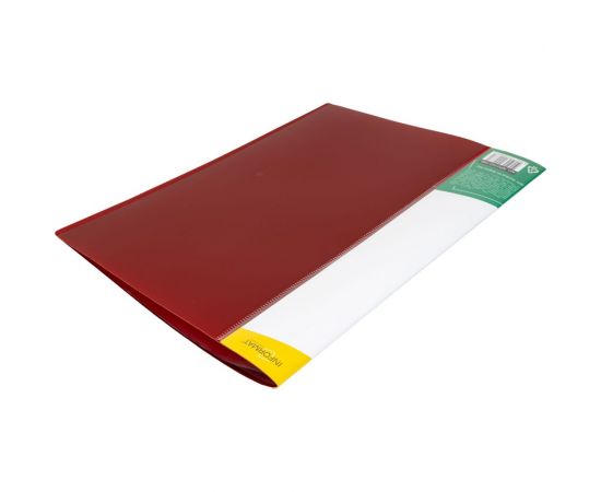 Папка INFORMAT с файлами А4 10 файлов красный пластик 500 мкм карман NP0142-10R – изображение 4