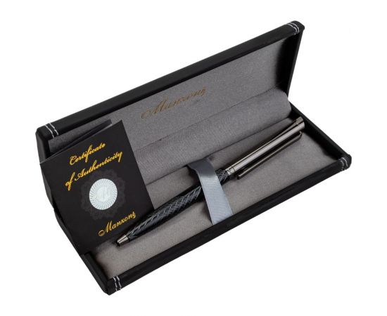 Шариковая ручка Manzoni LECCE цвет корпуса: черный футляр кожзам LEC5013-BM – изображение 4