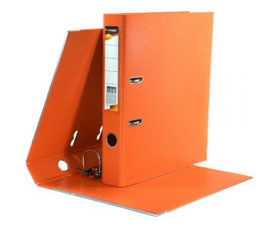 Папка-регистратор INFORMAT 55 мм, двустороннее покрытие, PVC P2PVC-55/Org – изображение 4