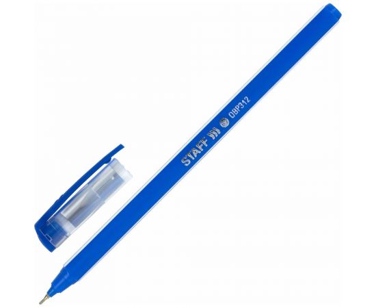 Масляная шариковая ручка STAFF Basic OBP-312, синяя, корпус ассорти, узел 0.7 мм линия 0.35 мм 143012 – изображение 4