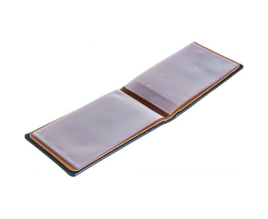 Визитница INFORMAT КОРСИКА 20 карточек, полиуретановая обложка, темно-синий, горизонтальная BC-KR20/B – изображение 4