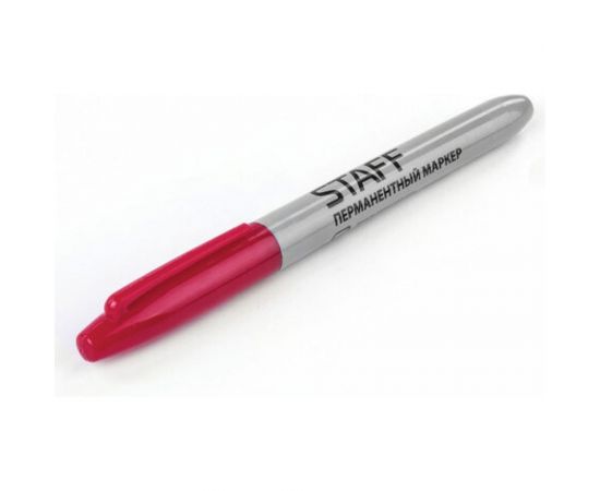 STAFF Маркер перманентный нестираемый EVERYDAY, КРАСНЫЙ,эргономич.корпус, круглый након.2мм, 151235 – изображение 5