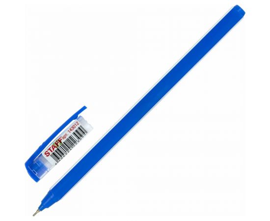 Масляная шариковая ручка STAFF Basic OBP-312, синяя, корпус ассорти, узел 0.7 мм линия 0.35 мм 143012 – изображение 5
