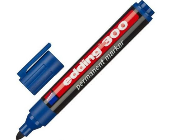 Перманентный маркер Edding черный, 1.5-3 мм, круглый наконечник, блистер E-300#1-B#1 – изображение 7