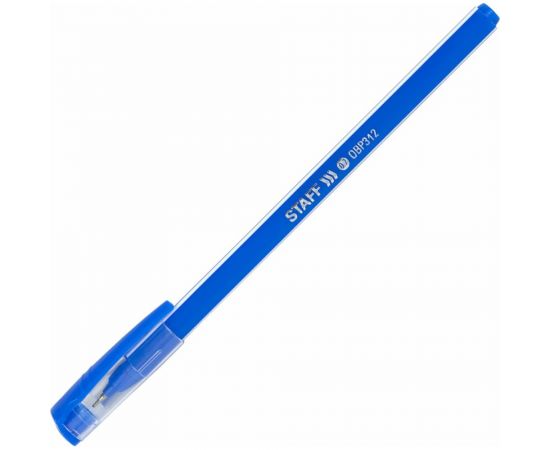 Масляная шариковая ручка STAFF Basic OBP-312, синяя, корпус ассорти, узел 0.7 мм линия 0.35 мм 143012 – изображение 9