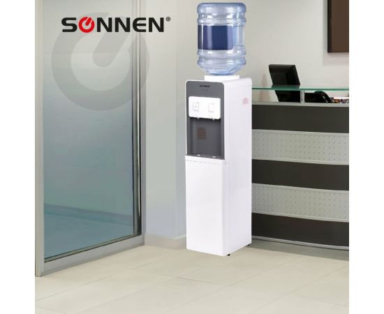 Напольный кулер для воды SONNEN Fsc-02ba нагрев/охлаждение компрессор, шкаф, 2 крана, серый 455416 – изображение 10