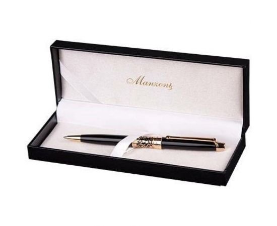 Шариковая ручка Manzoni VENEZIA цвет корпуса: черный футляр кожзам AP009B101098M 
