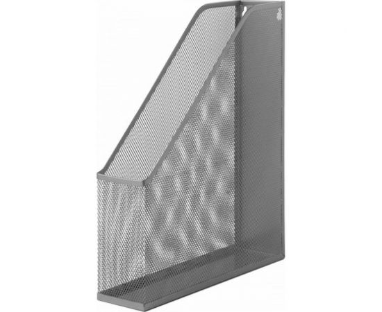 Вертикальный металлический лоток для бумаг BRAUBERG Germanium 250х72х315 мм, серебряный 231949 