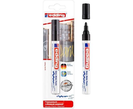 Лаковый маркер Edding пеинт E-750/1 черный 2-4 мм 802850 