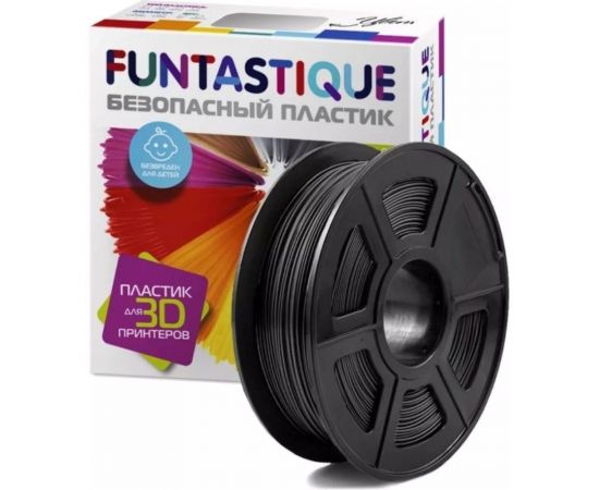 Пластик в катушке FUNTASTIQUE abs, 1.75 мм, 1 кг, черный ABS-1KG-BK 