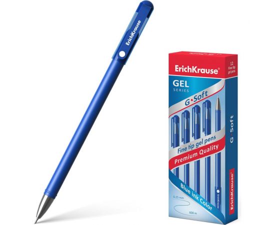 Гелевая ручка ErichKrause G-Soft, синий 39206 