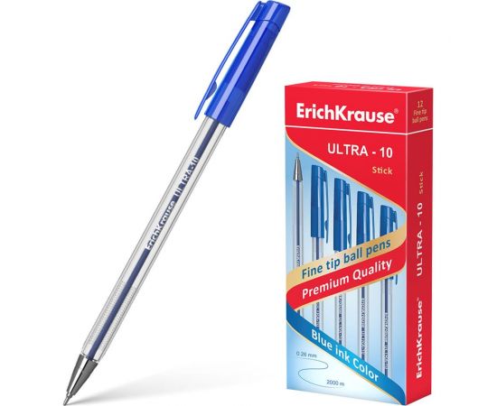 Шариковая ручка ErichKrause ULTRA-10, синий 13873 
