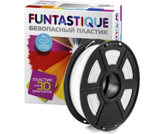 Пластик в катушке FUNTASTIQUE petg, 1.75 мм, 1 кг, белый PETG-1KG-WT 