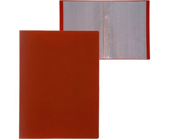 Папка Calligrata 30 прозрачных вкладышей А4 500 мкм красная песок 3258503 