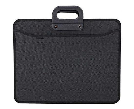 Портфель INFORMAT А3, черный, пластик, 900 мкм, 2 ручки, 4 отделения, на молнии PR3-ZO4-K 