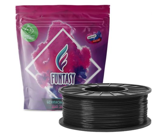 Пластик в катушке Funtasy pla,1.75 мм,1 кг, цвет черный PLA-1KG-BK-1 