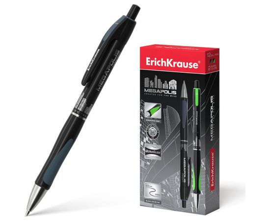 Автоматическая шариковая ручка ErichKrause MEGAPOLIS Concept, черный 32 32 