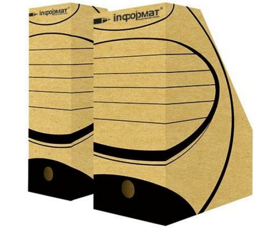 Разобранный накопитель INFORMAT 260х320х150 мм А4 серый картон RN00150N 