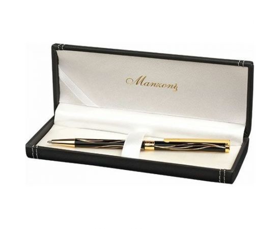Шариковая ручка Manzoni TERAMO цвет корпуса: черный футляр кожзам TRM1350-BM 