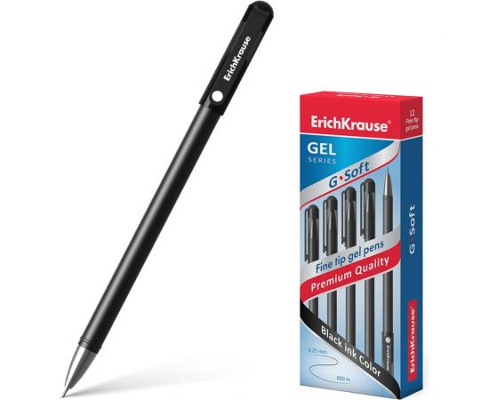 Гелевая ручка ErichKrause G-Soft, черный 39207 