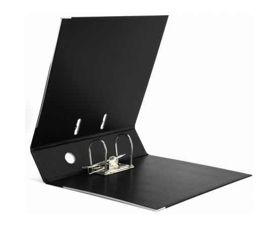 Папка-регистратор INFORMAT 75 мм, двустороннее покрытие, PVC P2PVC-75/Blk – изображение 2