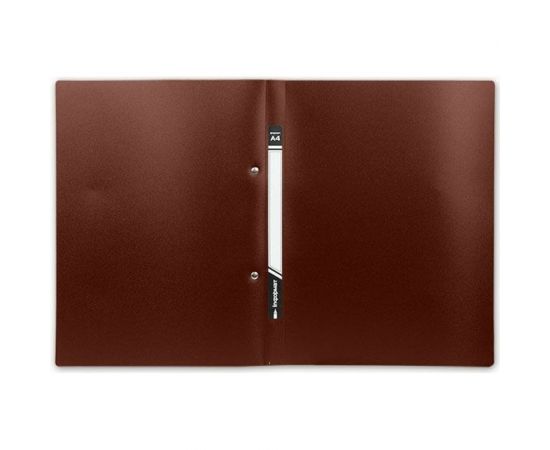 Папка с прижимами INFORMAT А4 1 прижим красный пластик 550 мкм NP1055R – изображение 2