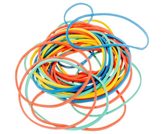 Банковская резинка INFORMAT ассорти, 6 см, 1000 г RBOPP-1000 – изображение 2