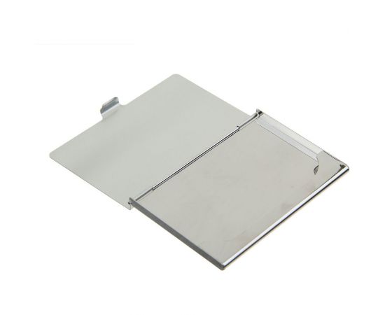 Горизонтальная металлическая визитница Calligrata серебристая микс 116367 – изображение 2