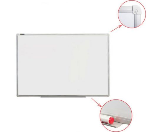 Магнитно-маркерная доска стандарт, 90х120 см, алюминиевая рамка, BRAUBERG 235522 – изображение 2